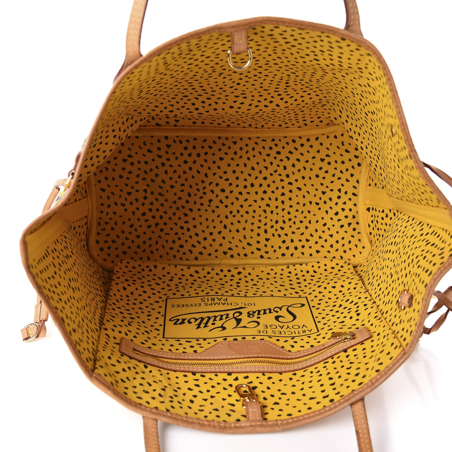 Louis Vuitton Monogram Kusama Waves Neverfull MM Yellow 5 of 13