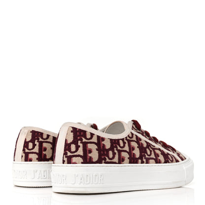Christian Dior Canvas Oblique Walk'N'Dior Low Top Sneakers 38.5 Deep Amaranth 4 of 9