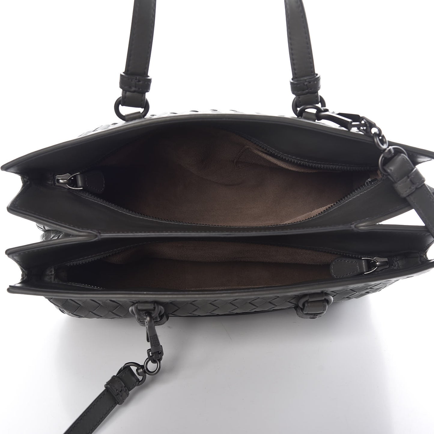 Nappa Intrecciato Medium Top Handle Tote Grey