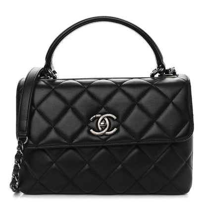 Chanel Lambskin Quilted Small Trendy CC Dual Handle Flap Bag Black 1 of 8
