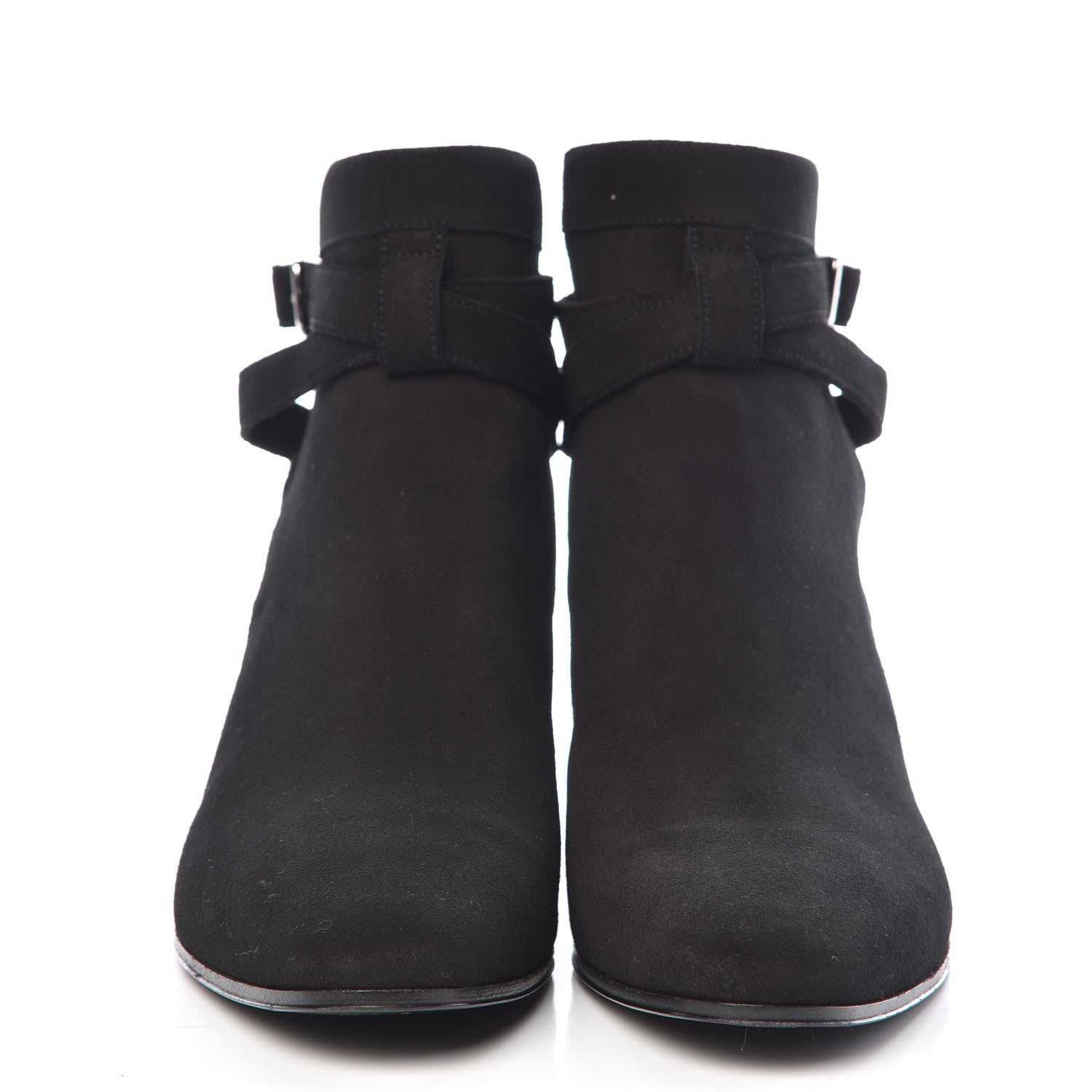 Saint Laurent Suede Jodhpur Calfskin Blake Ankle Boots 37.5 Black 2 of 10