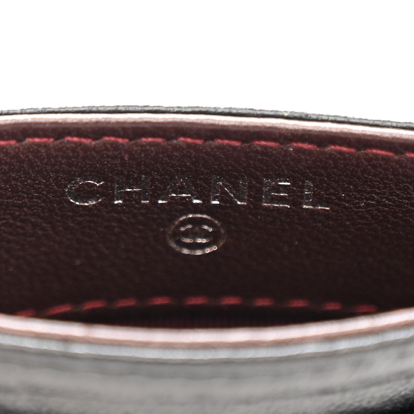 Lambskin Quilted Card Holder Black
