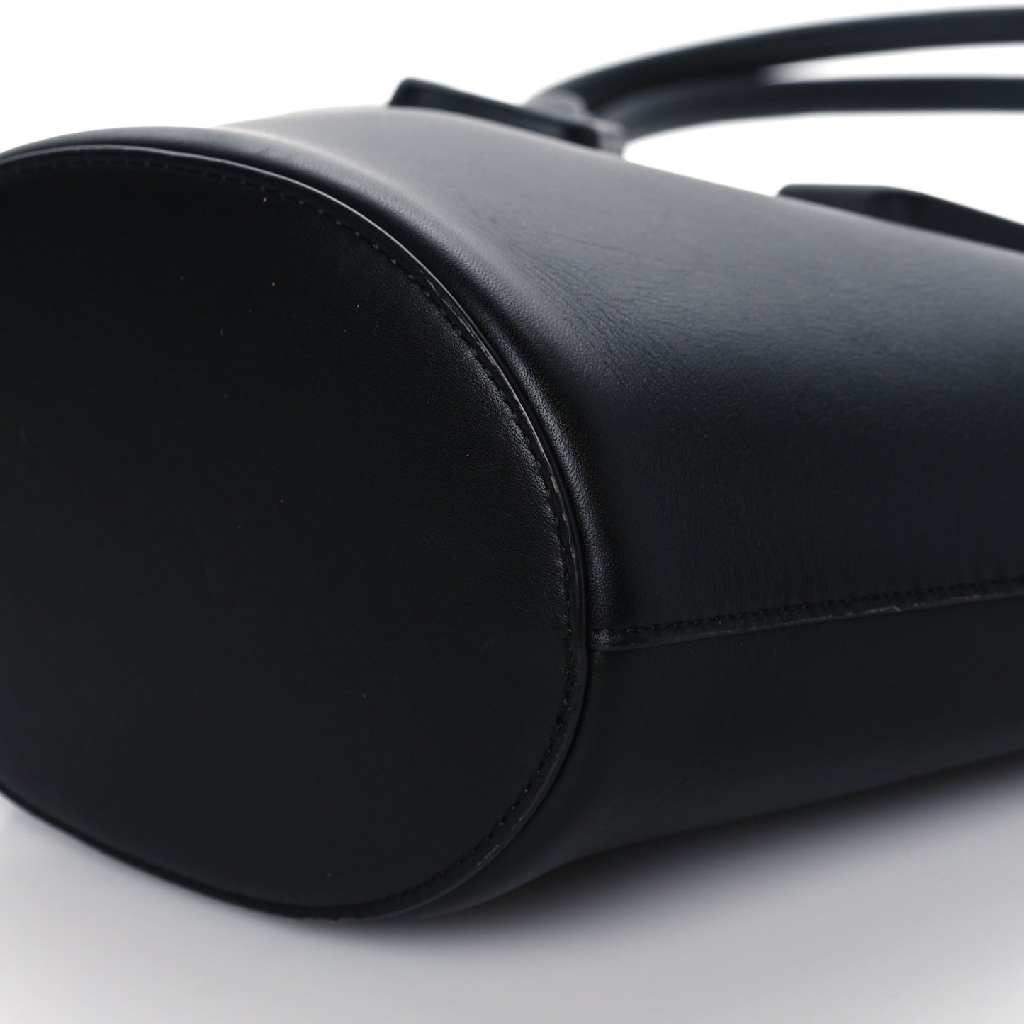 Calfskin Small Basket Tote Black