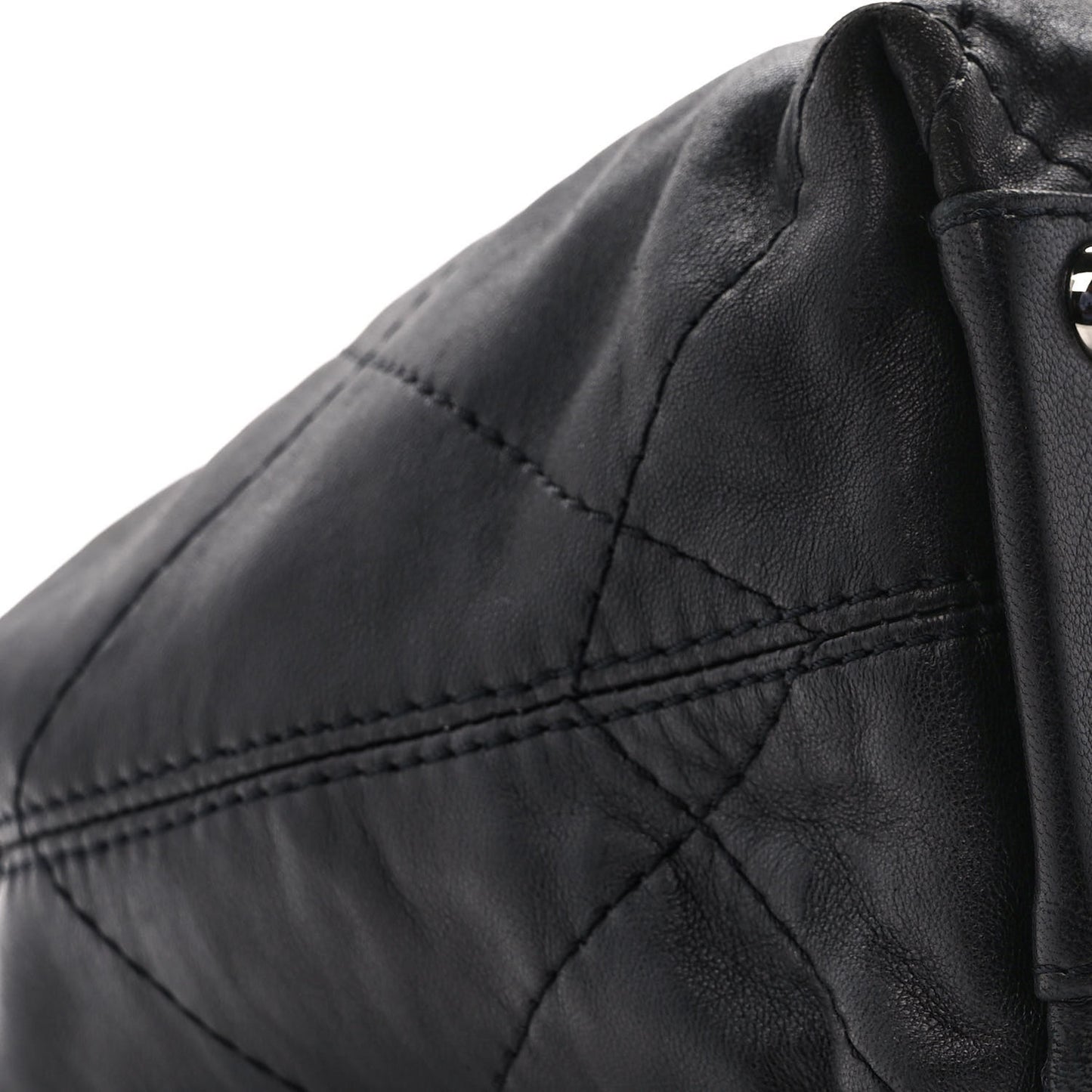 Lambskin Quilted Small Soft Touch Shoulder Bag Black