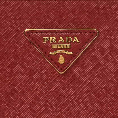 Prada Saffiano Small Galleria Double Zip Tote Fuoco 8 of 10