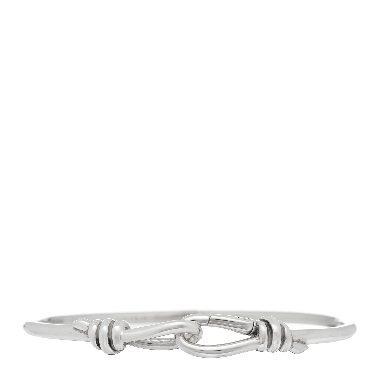 Tiffany Sterling Silver Paloma Picasso Knot Hinged Bangle Bracelet 1 of 4