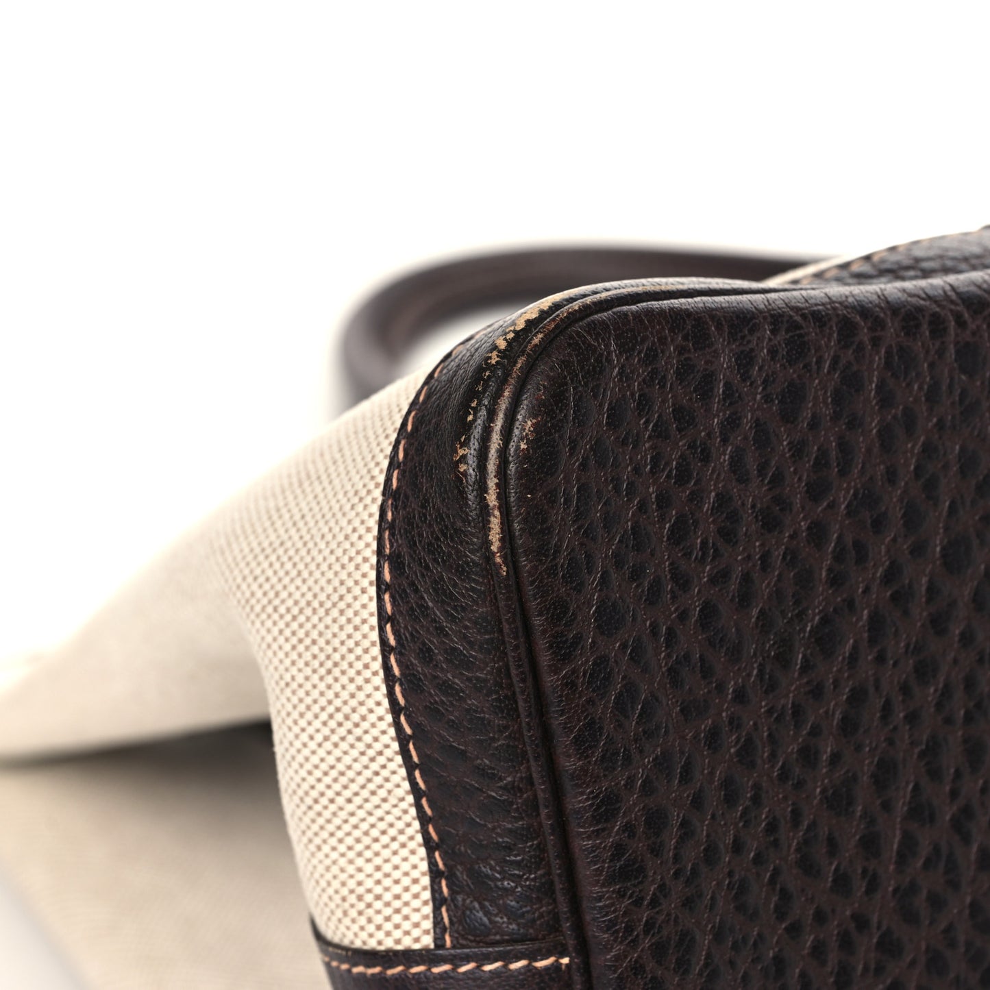 Toile Buffle Gala Garden Party Tote 36 MM Marron Fonce