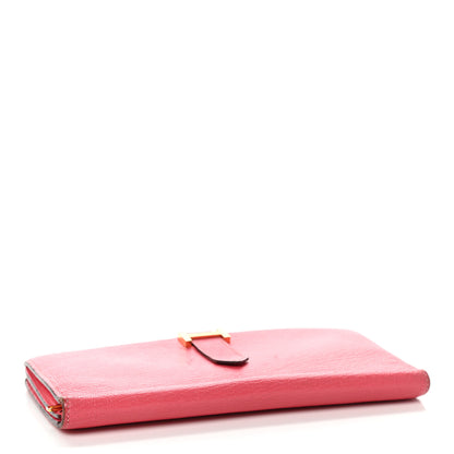 Hermes Chevre Mysore Bearn Gusset Wallet Rose Azalee 4 of 12