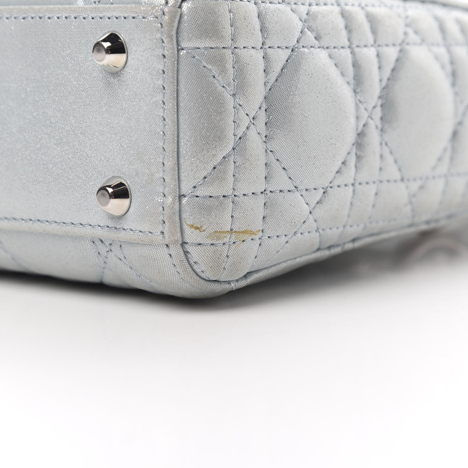 Christian Dior Metallic Nubuck Cannage Mini Lady Dior Light Blue 12 of 12