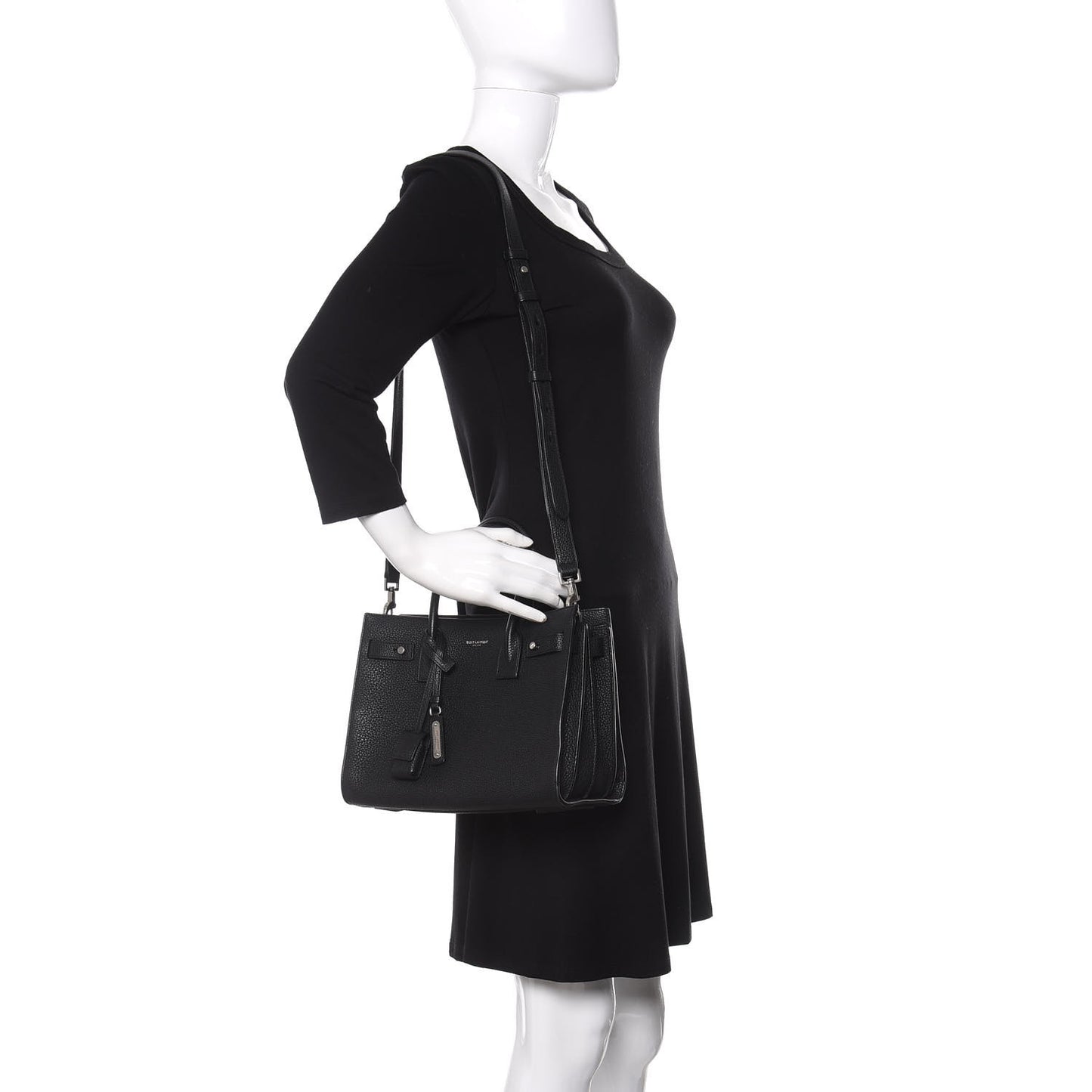 Grained Calfskin Baby Sac De Jour Souple Black