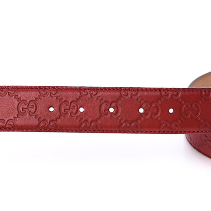 Gucci Guccissima Interlocking G 40mm Belt 90 36 Red 5 of 8