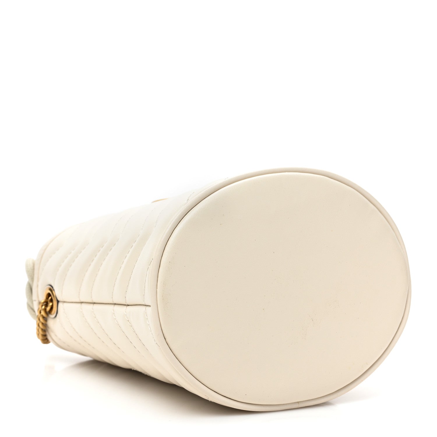 Gucci Calfskin Matelasse Mini GG Marmont 2.0 Bucket Bag White 4 of 11
