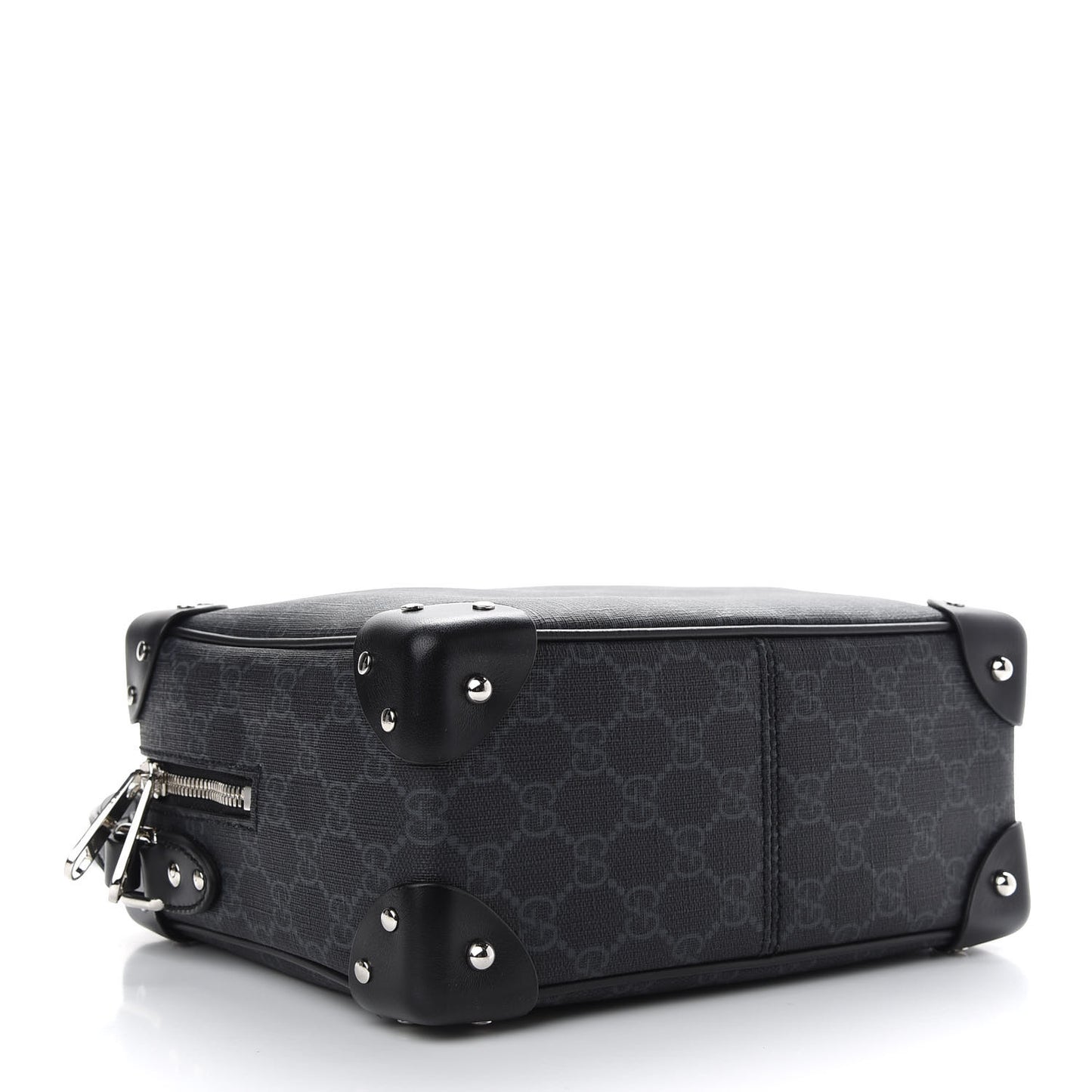 GG Supreme Monogram Selleria Calfskin Square Messenger Bag Black