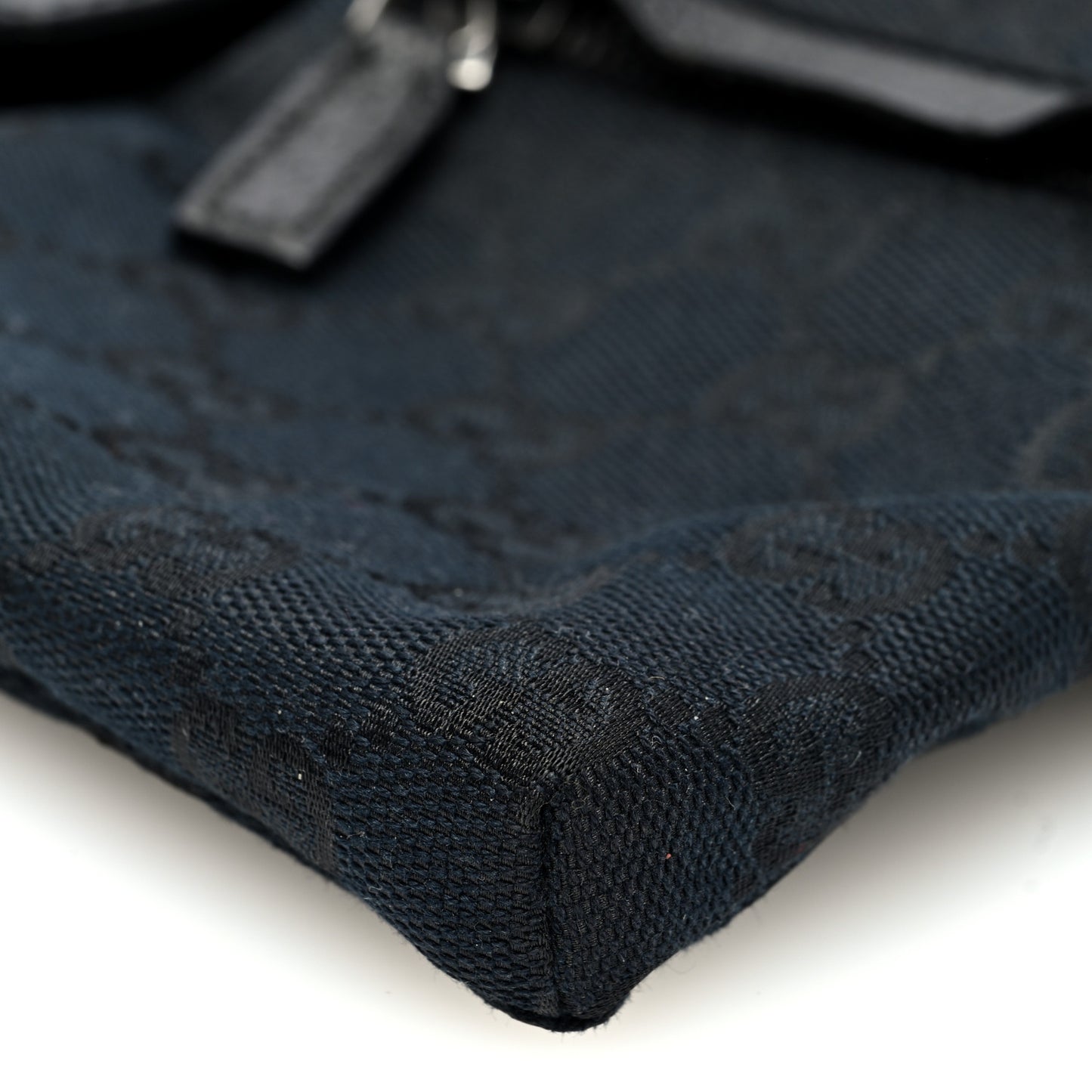 GG Monogram Double Pocket Belt Bag Black