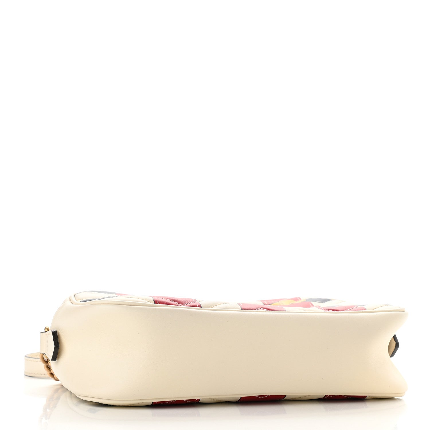 Gucci Calfskin Matelasse Trompe L'Oeil Print Small GG Marmont Chain Shoulder Bag White 4 of 10