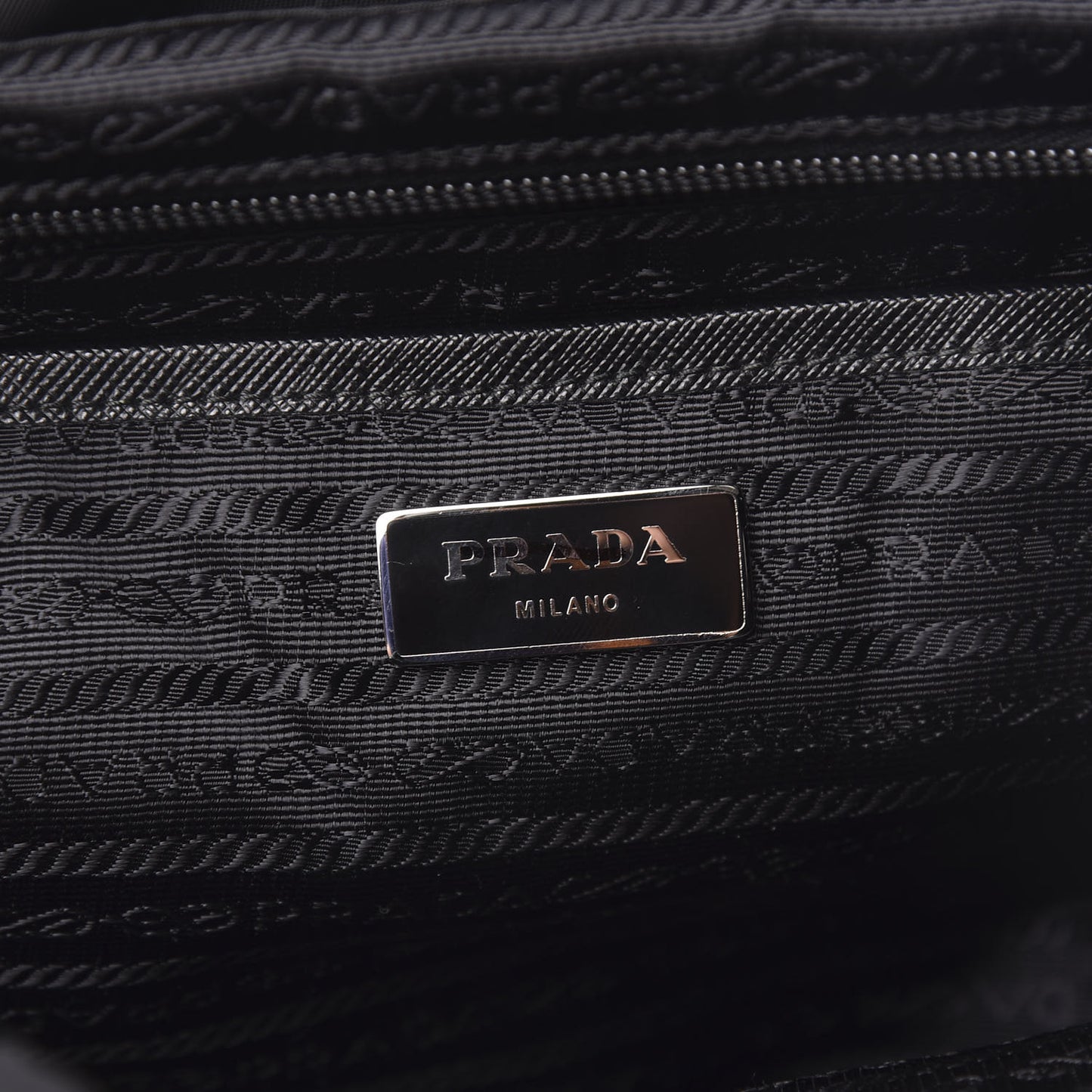 Tessuto Nylon Saffiano Medium Backpack Black