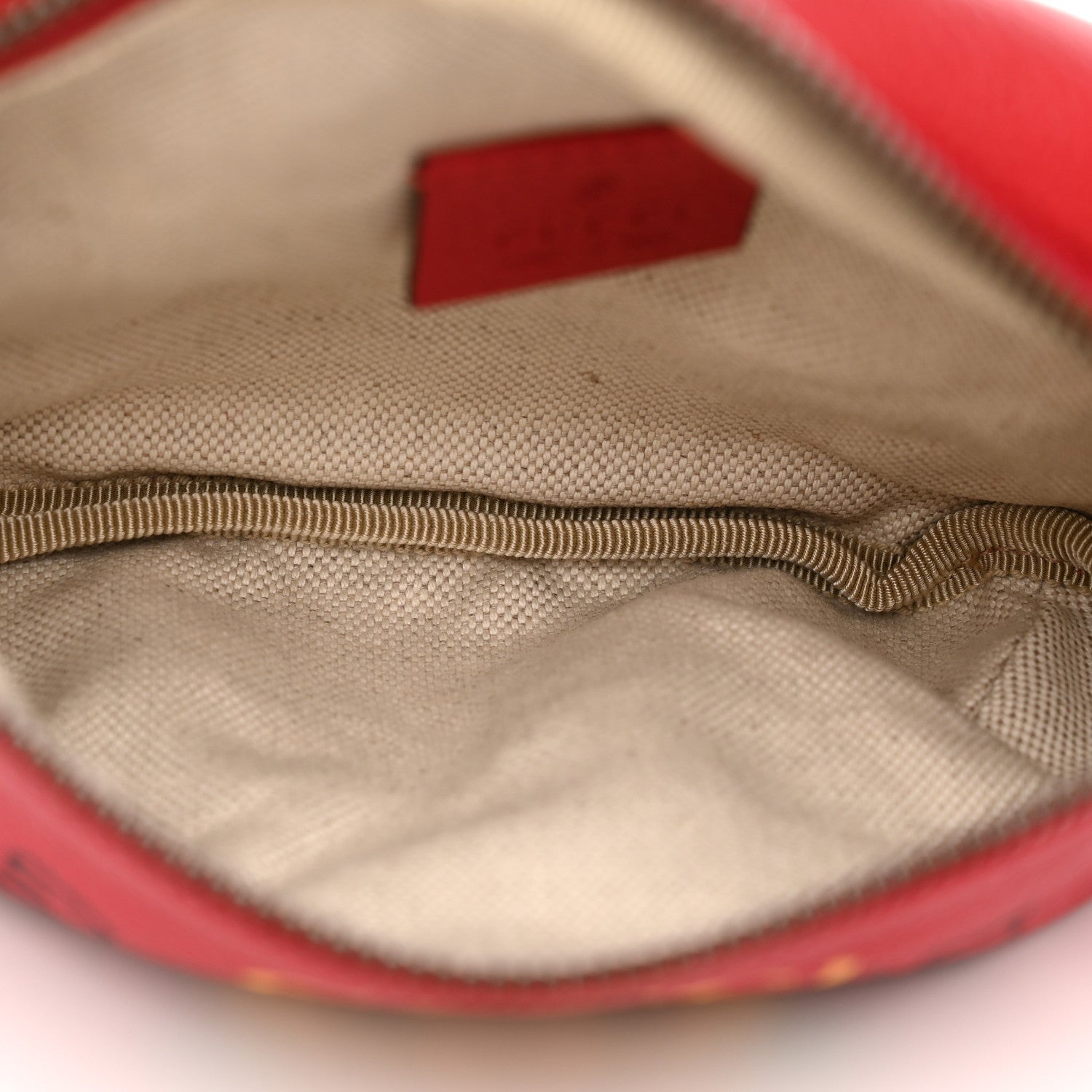 Gucci Grained Calfskin Small Logo Belt Bag Hibiscus Red 5 of 13