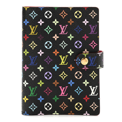 Louis Vuitton Monogram Multicolor Small Ring Agenda Cover Black Grenade 1 of 8