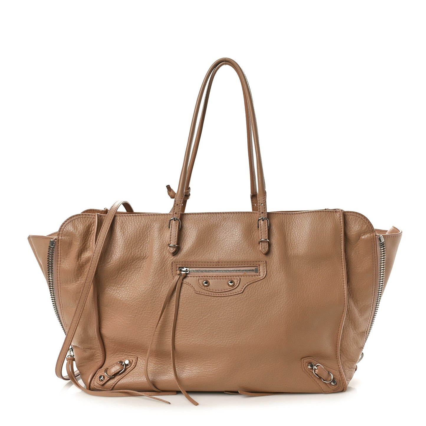 Veau Papier B4 Zip Around Tote Rose Des Sables