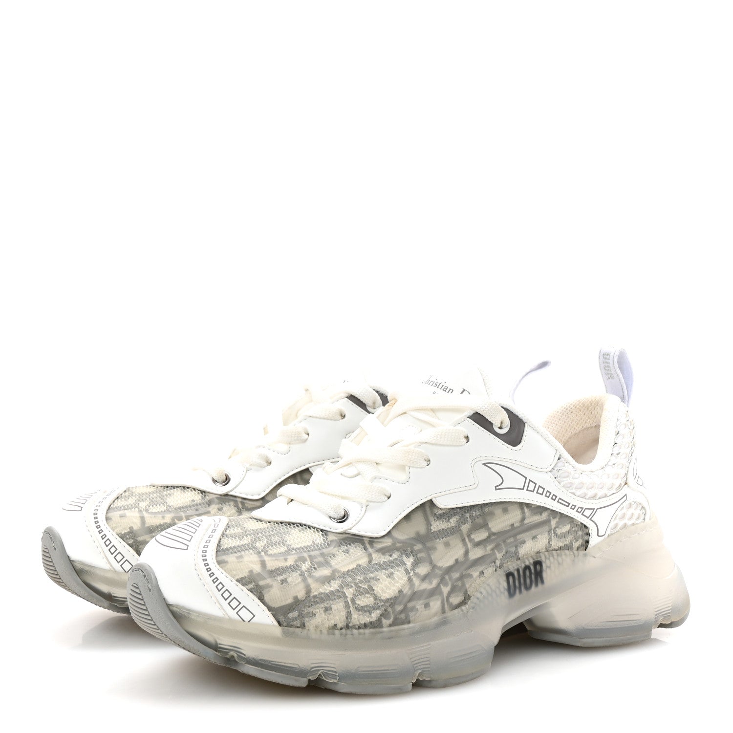 Christian Dior Technical Fabric Rubber Oblique Dior Vibe Sneakers 38 Gray 4 of 9