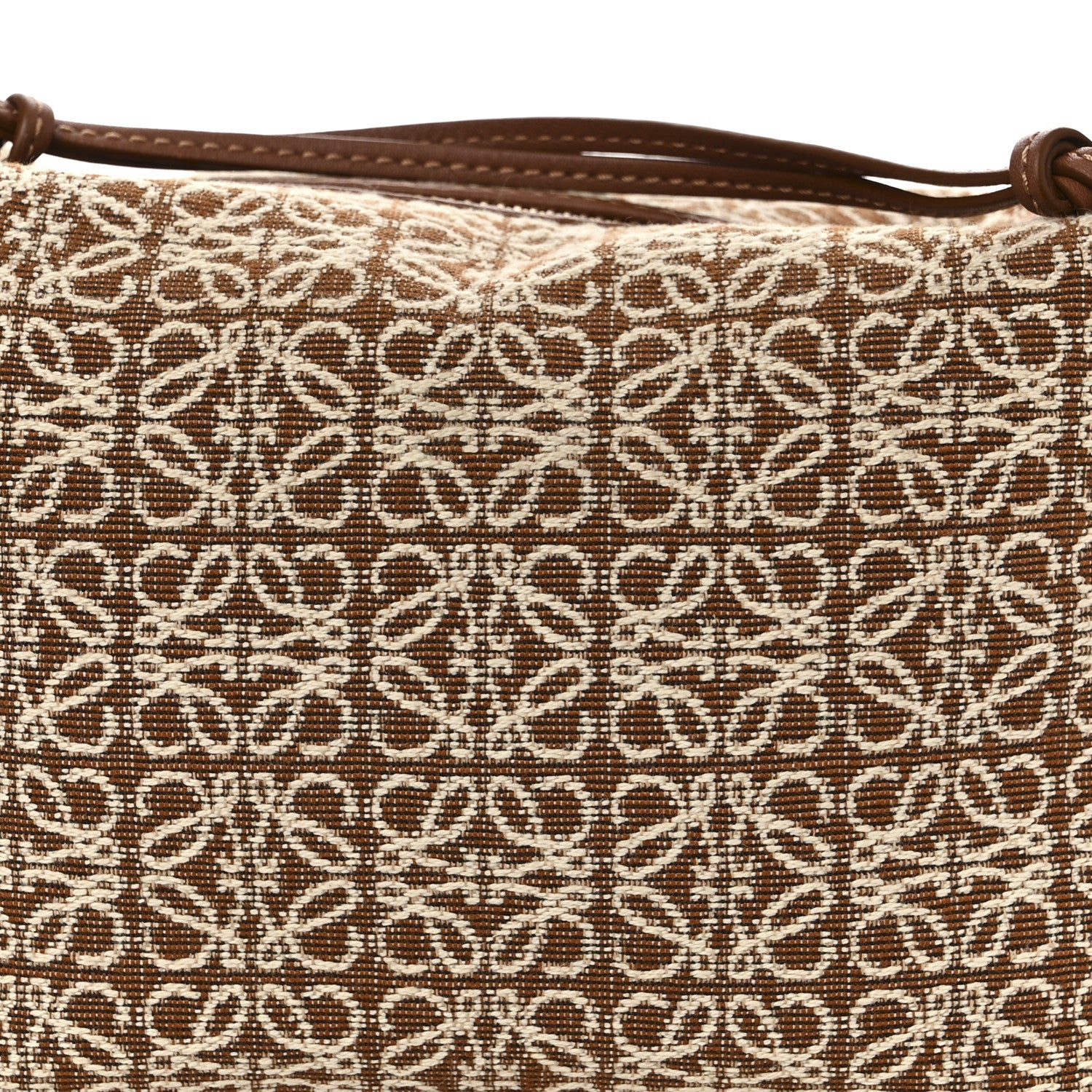 Loewe Jacquard Anagram Calfskin Small Cubi Bag Tan Pecan 8 of 13