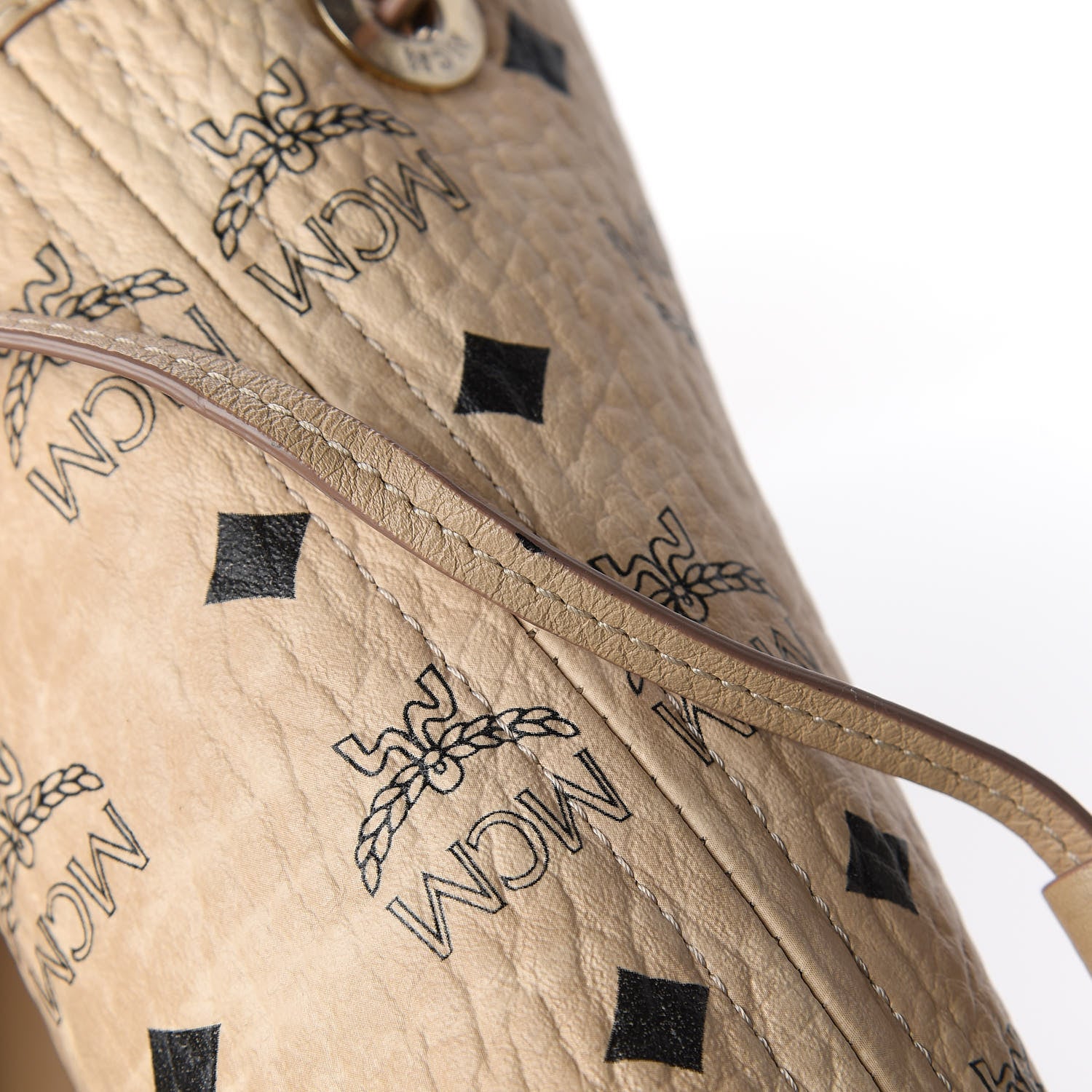 MCM Visetos Medium Liz Reversible Shopper Tote Beige 12 of 12