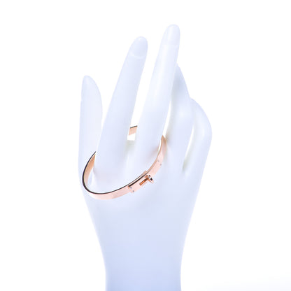 Hermes 18K Rose Gold Diamond PM Kelly Bracelet SH 2 of 6