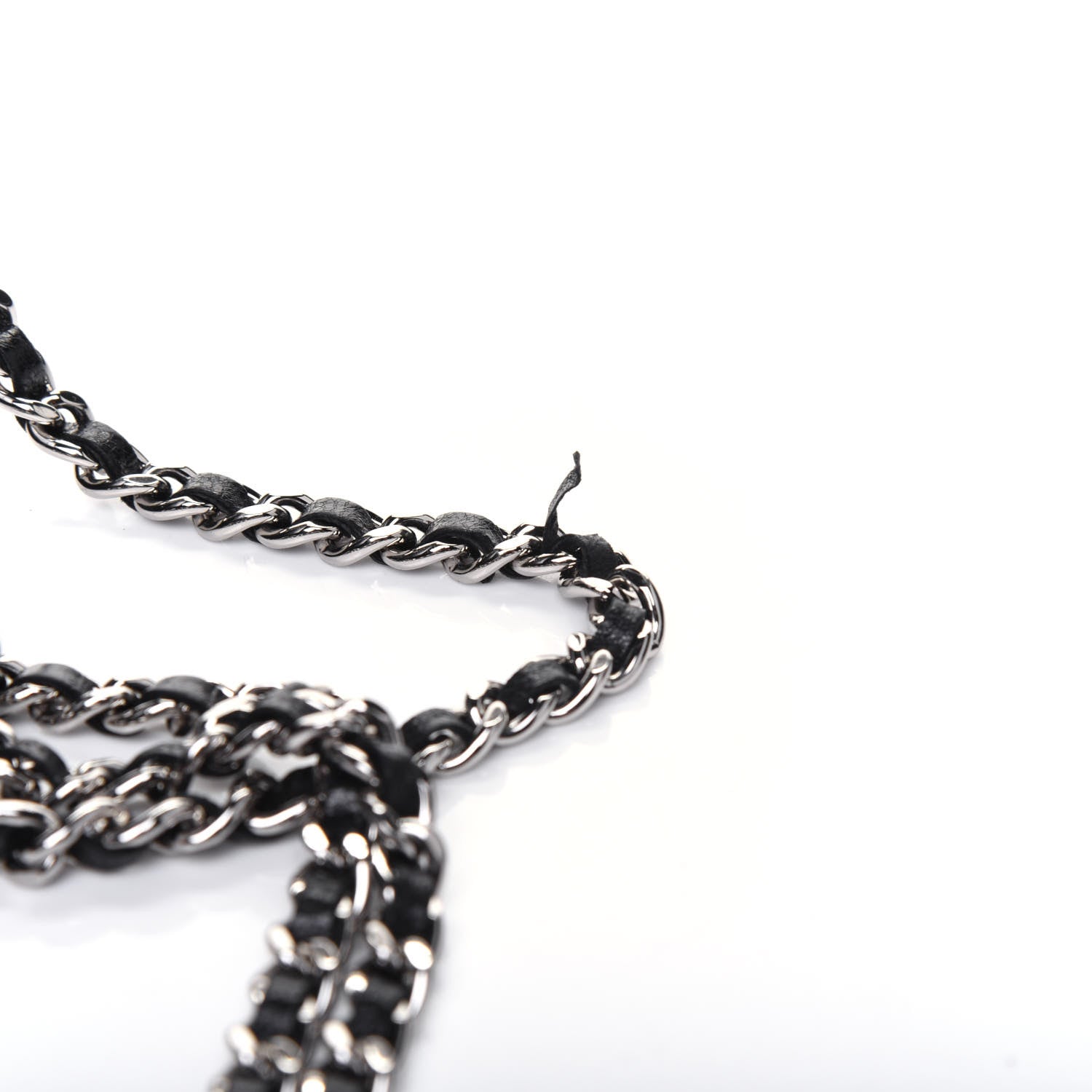 Chanel Lambskin Diamond Stitched Wallet On Chain WOC Black 23 of 24