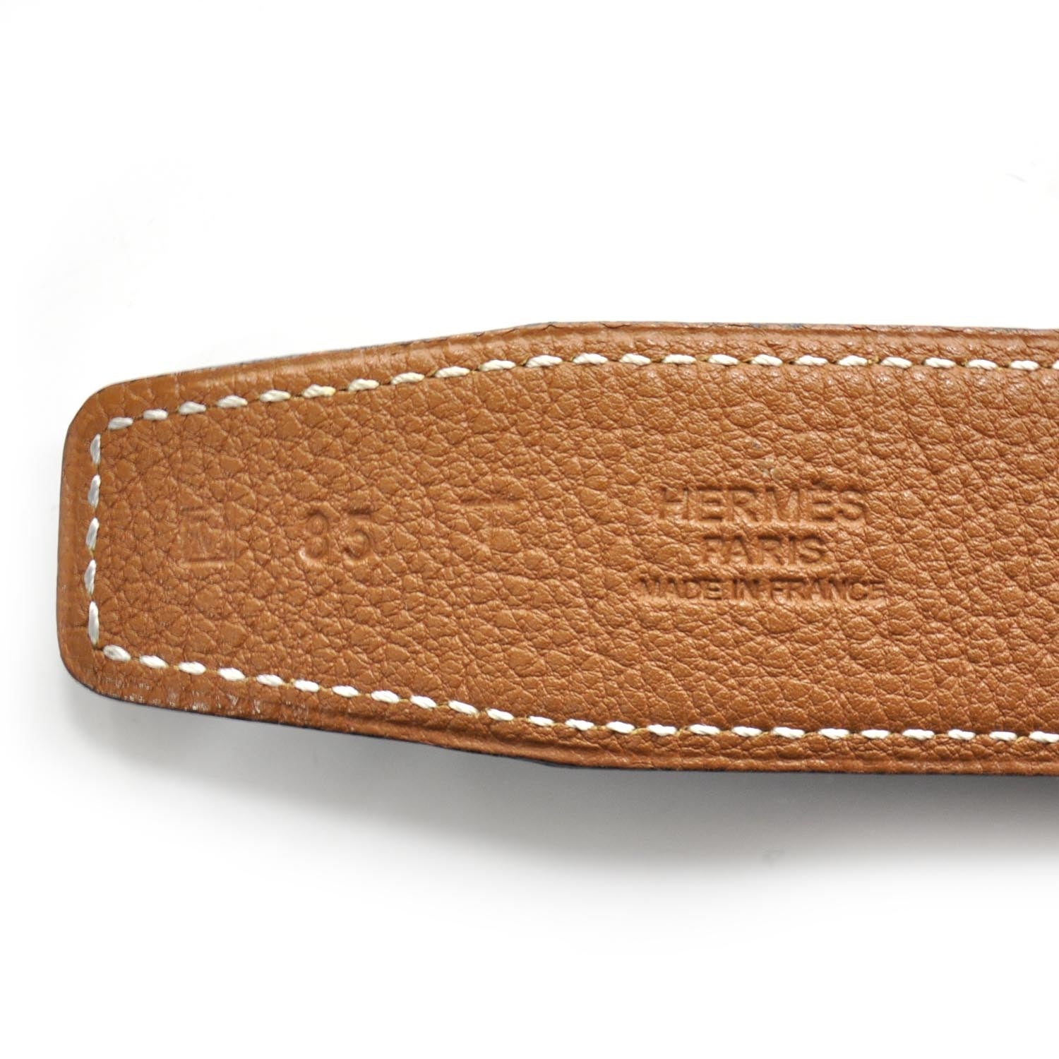 Hermes Leather Enamel H Reversible Belt 85 8 of 8
