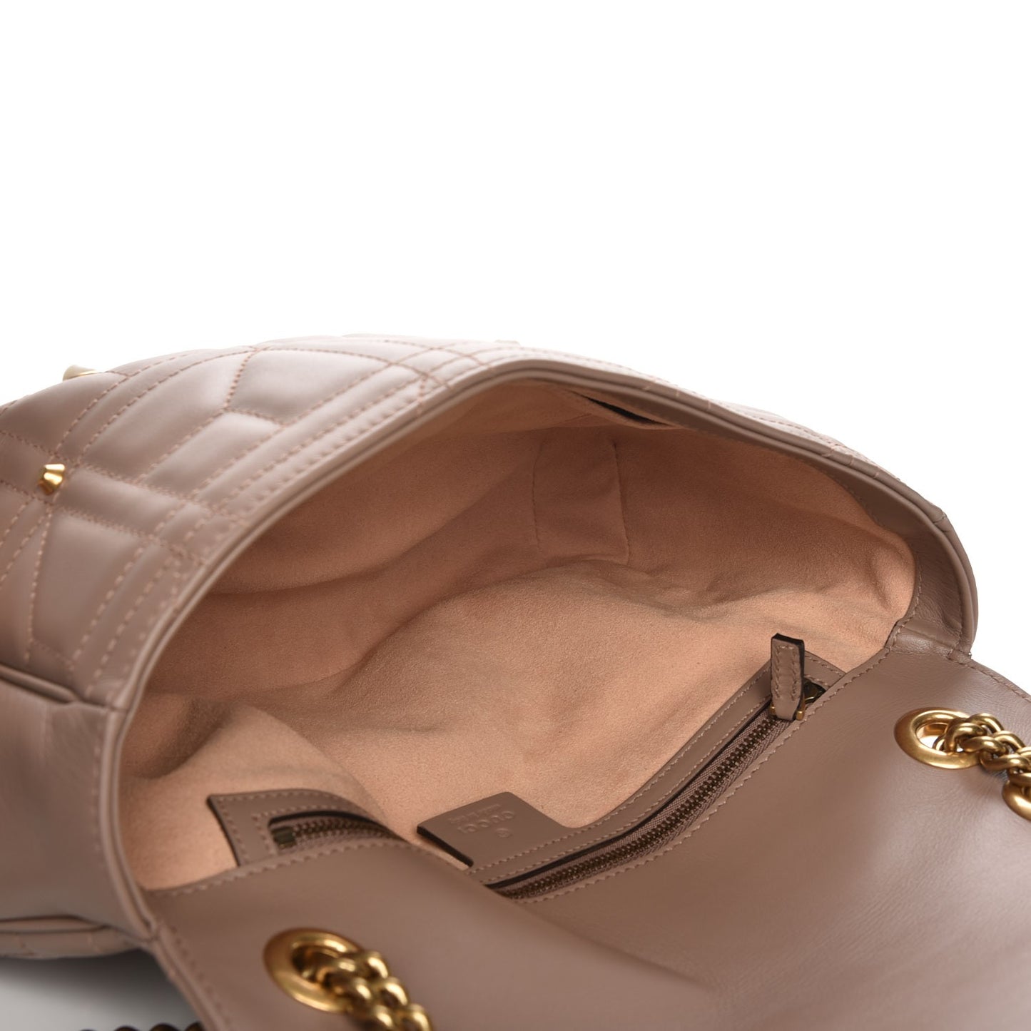 Calfskin Matelasse Studded Medium Pearly GG Marmont Shoulder Bag Porcelain Rose