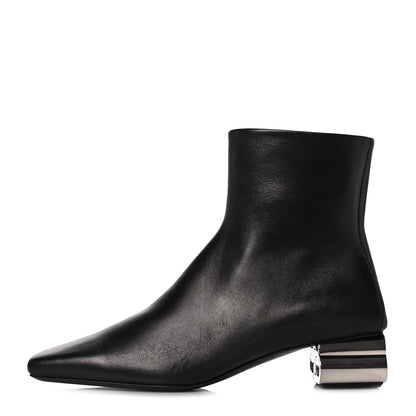 Balenciaga Sheepskin Typo Ankle Booties 35.5 Black 1 of 8