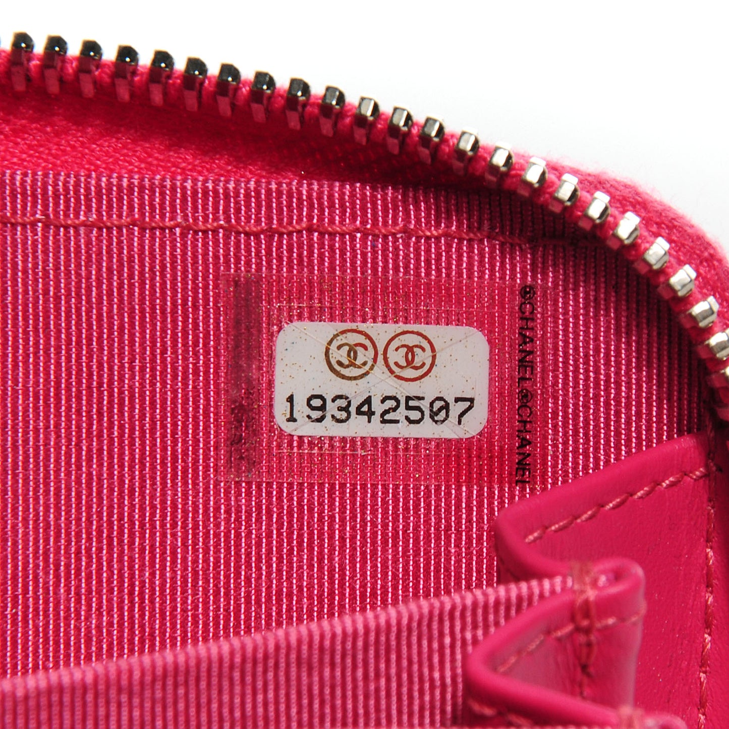 Patent Quilted Zip Coin Purse Fuchsia