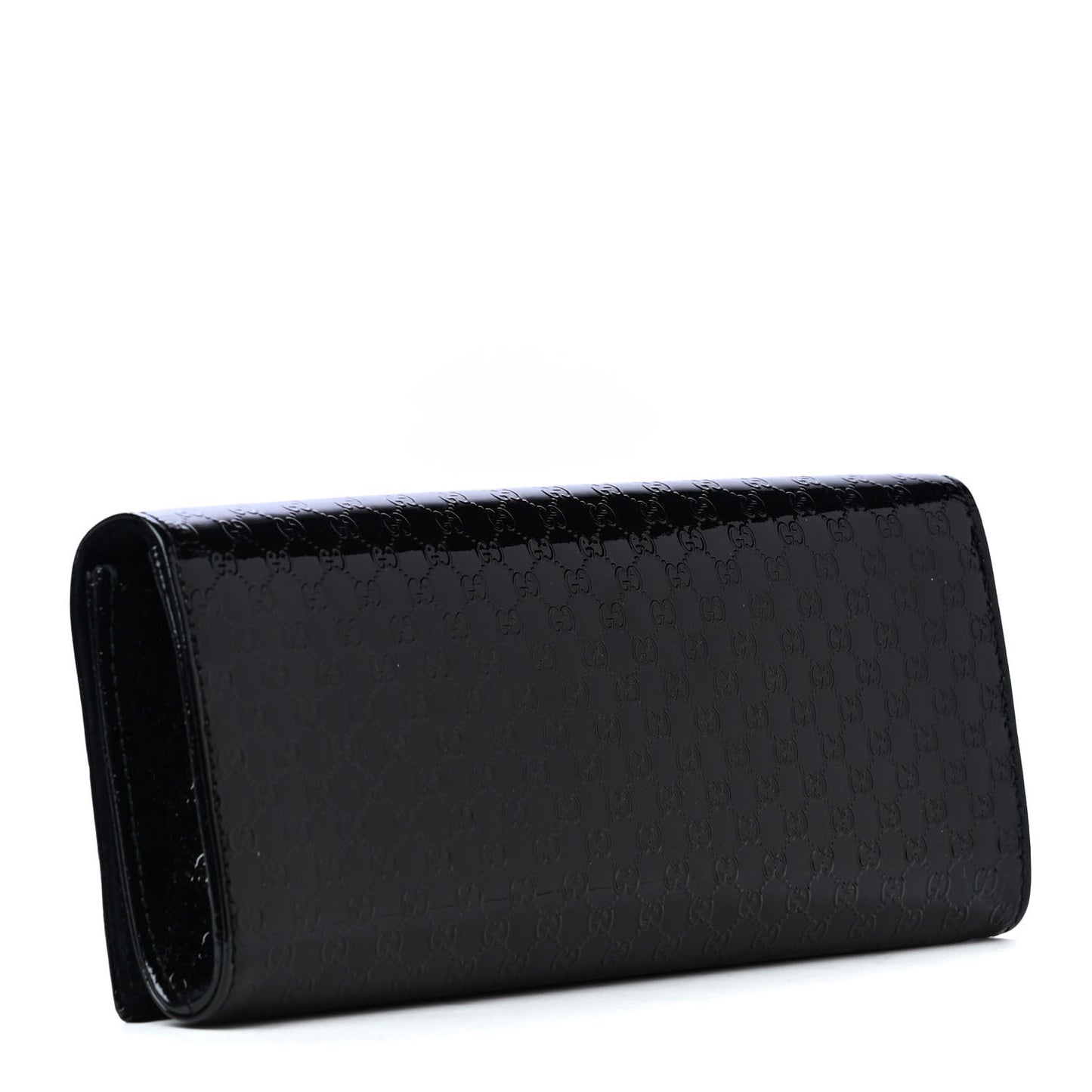 Patent Microguccissima Small Broadway Clutch Black