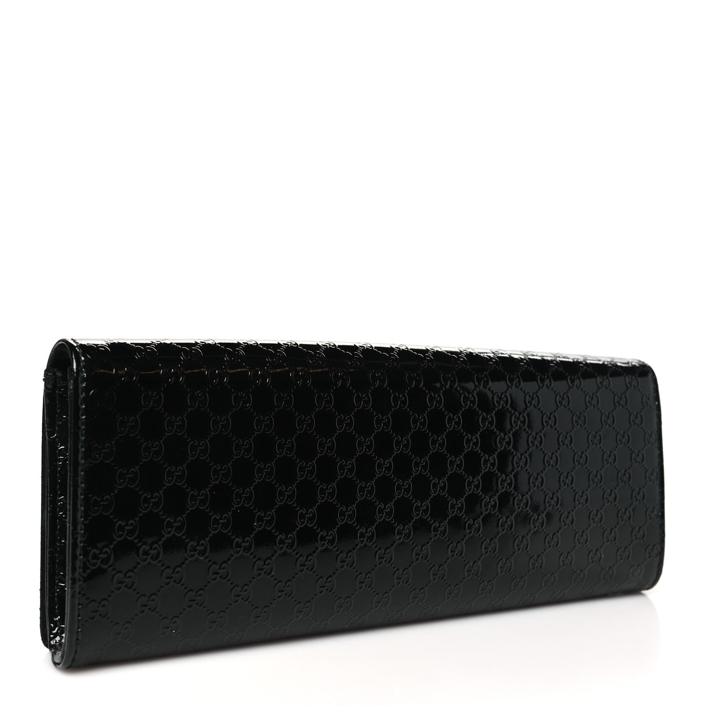 Patent Microguccissima Small Broadway Clutch Black
