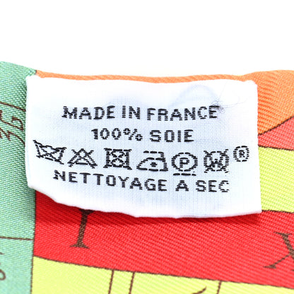 Hermes Silk Astrologie Nouvelle Twilly Rose Corail Vert Fluo 3 of 3