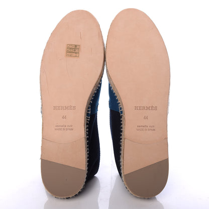 Hermes Toile Mens Eusebio Espadrilles 44 Marine 6 of 9