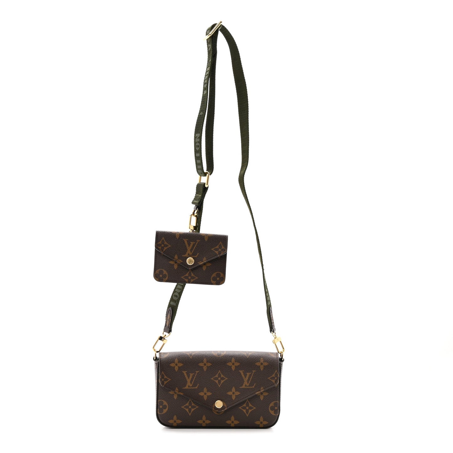 Monogram Felicie Strap & Go Kaki