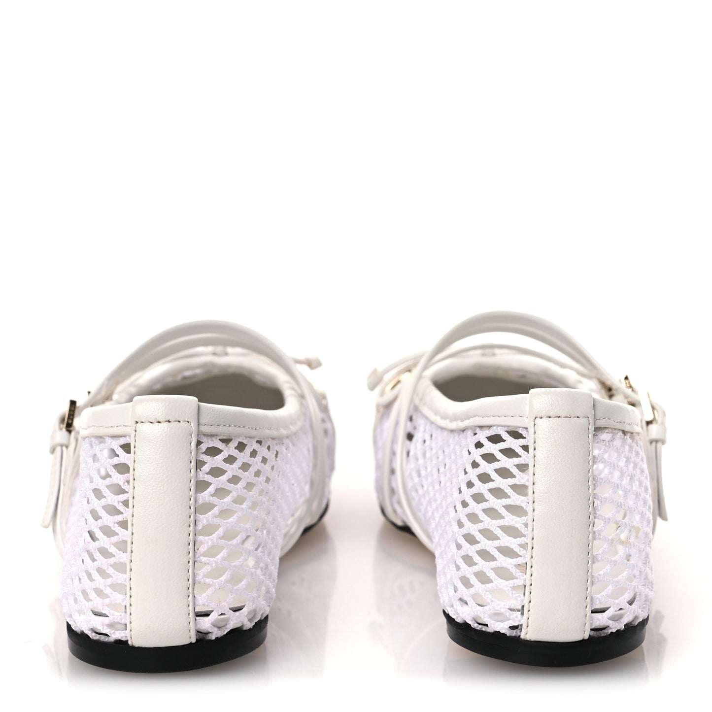 Video Net Nappa Horsebit Ballerina Flats 35.5 Great White