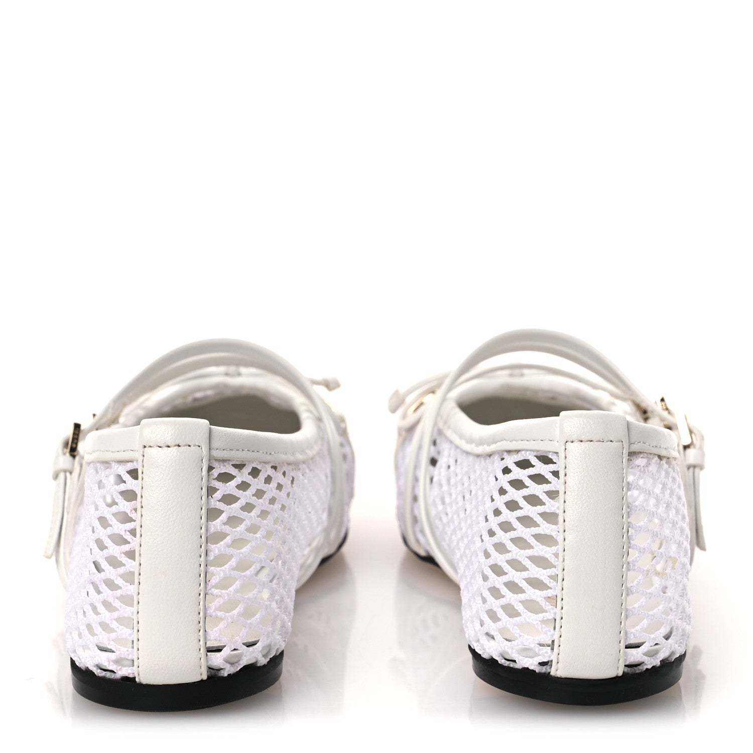 Gucci Video Net Nappa Horsebit Ballerina Flats 35.5 Great White 6 of 10