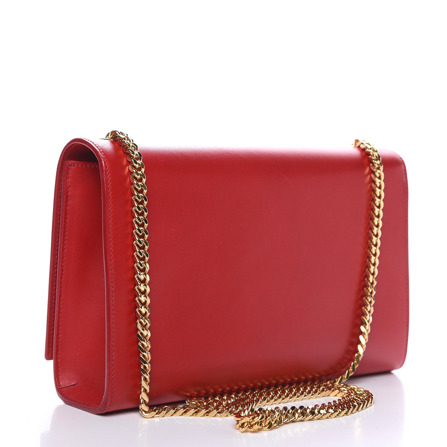 Saint Laurent Smooth Calfskin Medium Classic Monogram Kate Tassel Satchel Lipstick Red 3 of 14