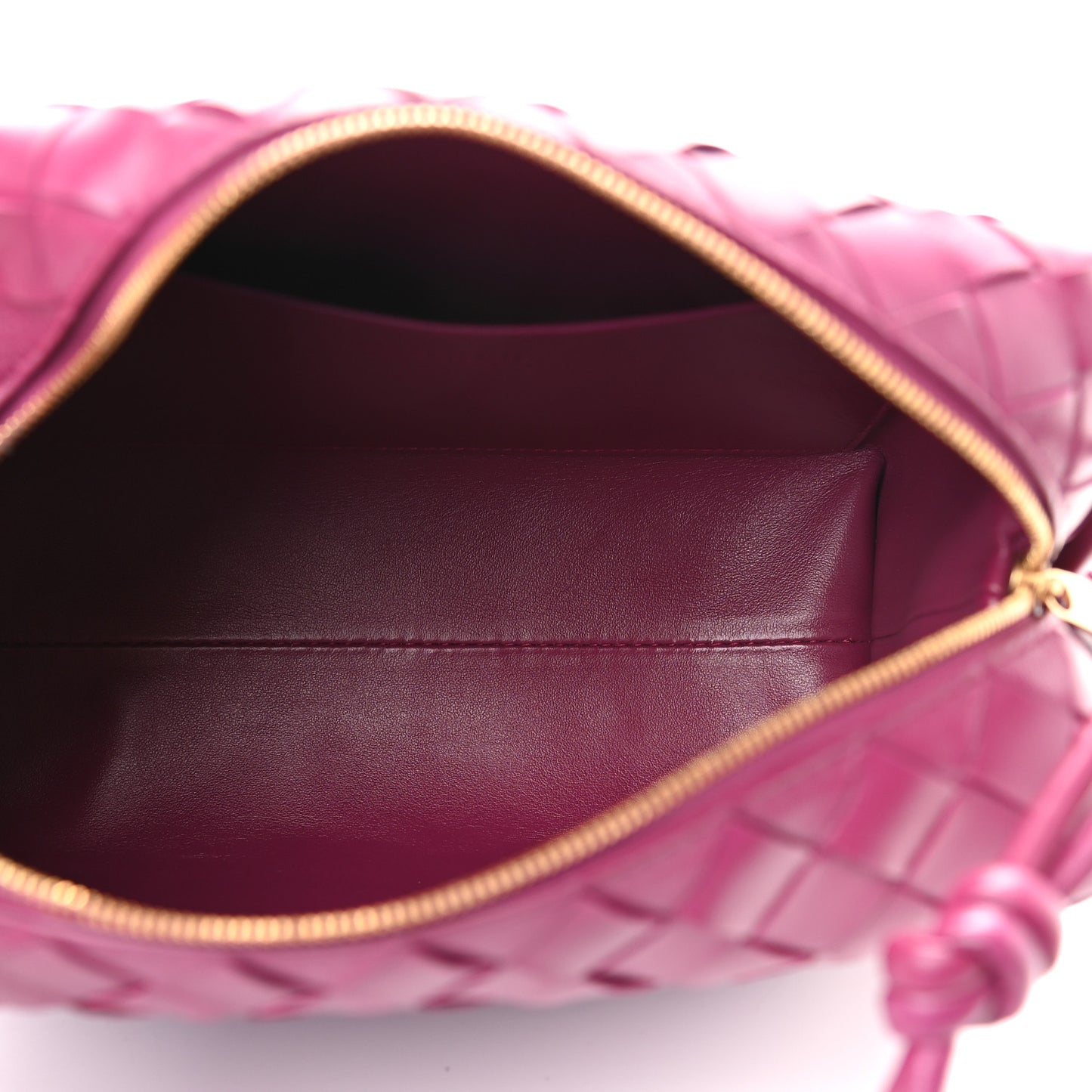 Nappa Intrecciato Small Loop Camera Bag Cinnabar