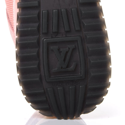 Louis Vuitton Suede Damier Azur Run Away Sneakers 37.5 Pink 8 of 11
