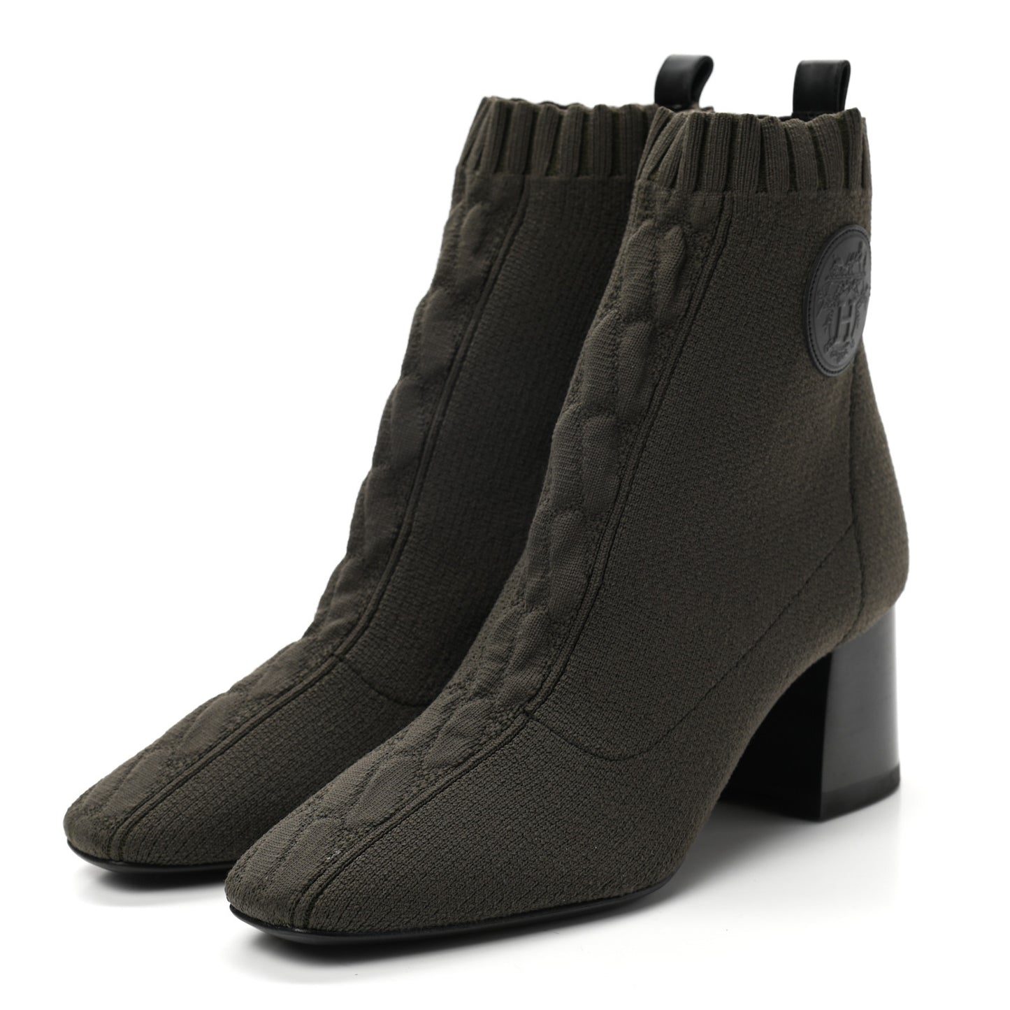 Knit Calfskin Volver 60 Ankle Boots 36 Sottobosco