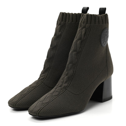 Hermes Knit Calfskin Volver 60 Ankle Boots 36 Sottobosco 3 of 7