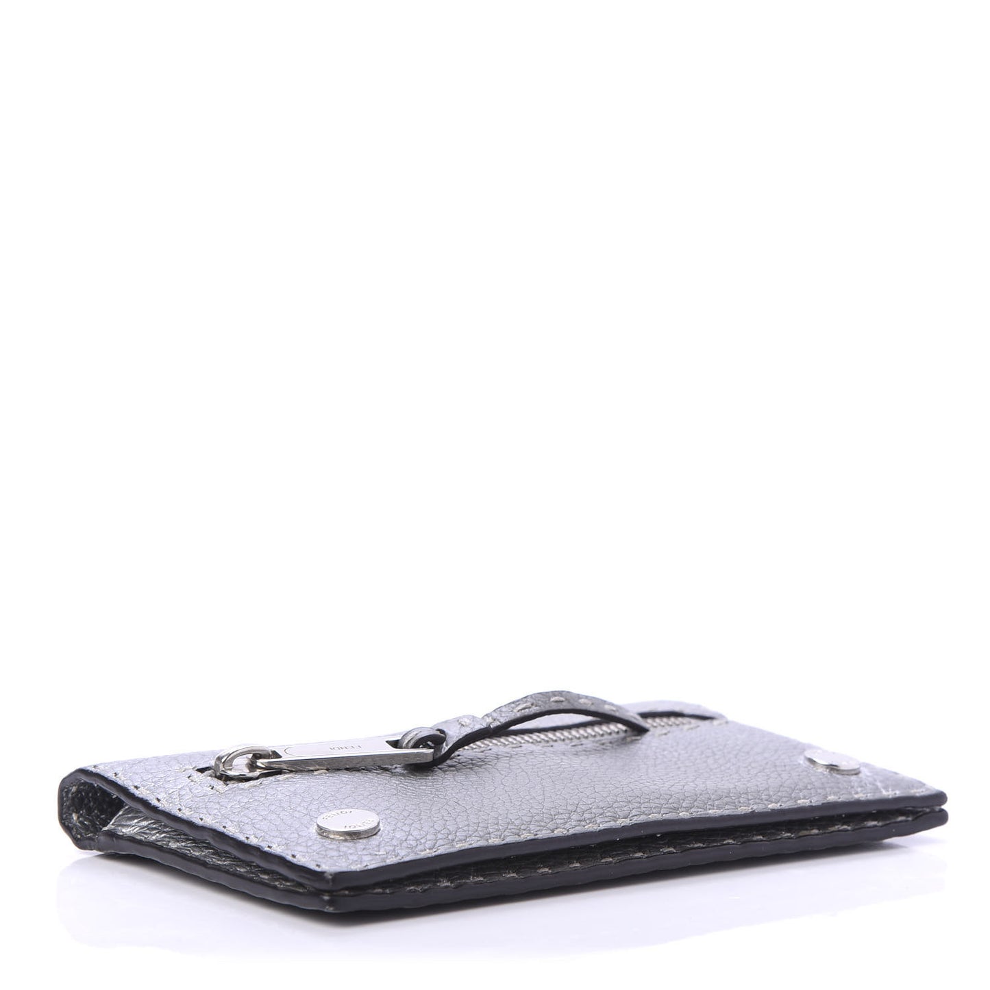Cuoio Romano Lux Selleria Flat Clutch Argento