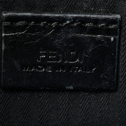 Fendi Vitello Flamingo Fendista Pouchette Crossbody Black 6 of 10