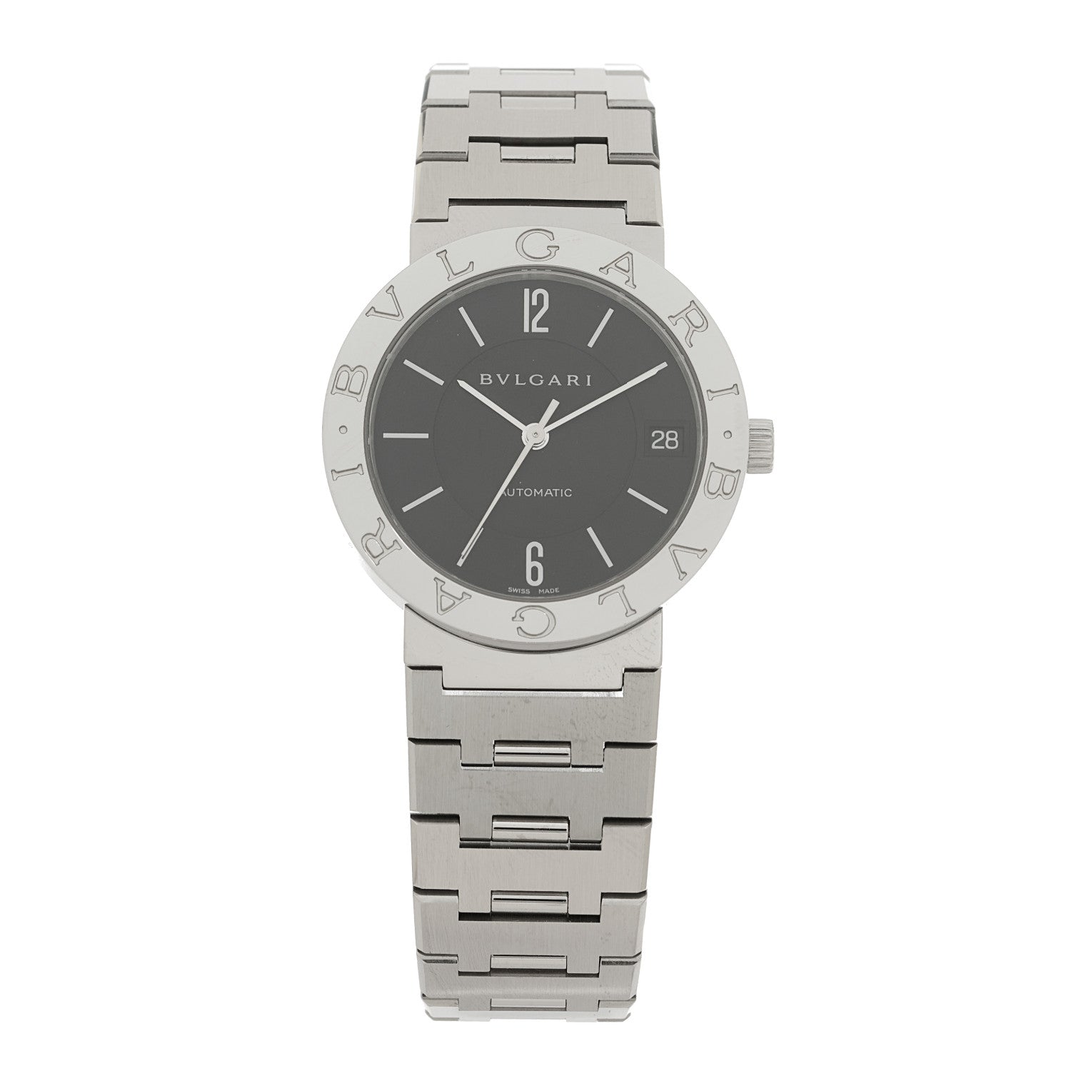 Bulgari Stainless Steel 33mm Automatic Watch Black 1 of 4