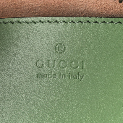 Gucci Calfskin Matelasse Chevron Small GG Marmont Chain Shoulder Bag Salamander Green 6 of 11