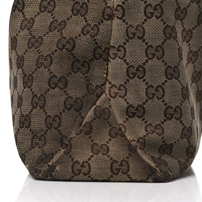 Gucci Monogram Medium Horsebit Chain Hobo Dark Brown 18 of 26