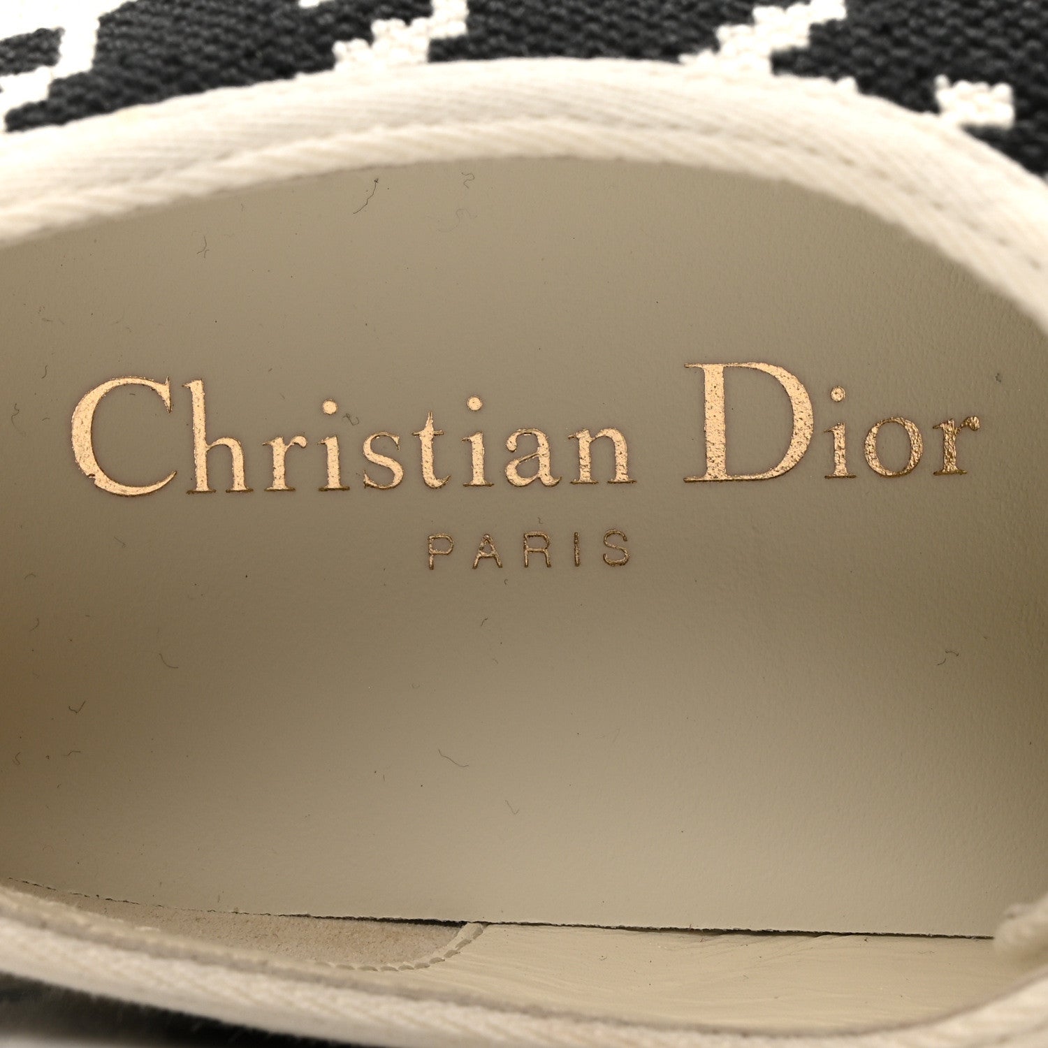 Christian Dior Canvas Macro Houndstooth Embroidered Womens Walk'N'Dior Low Top Sneakers 40 White Black 8 of 9